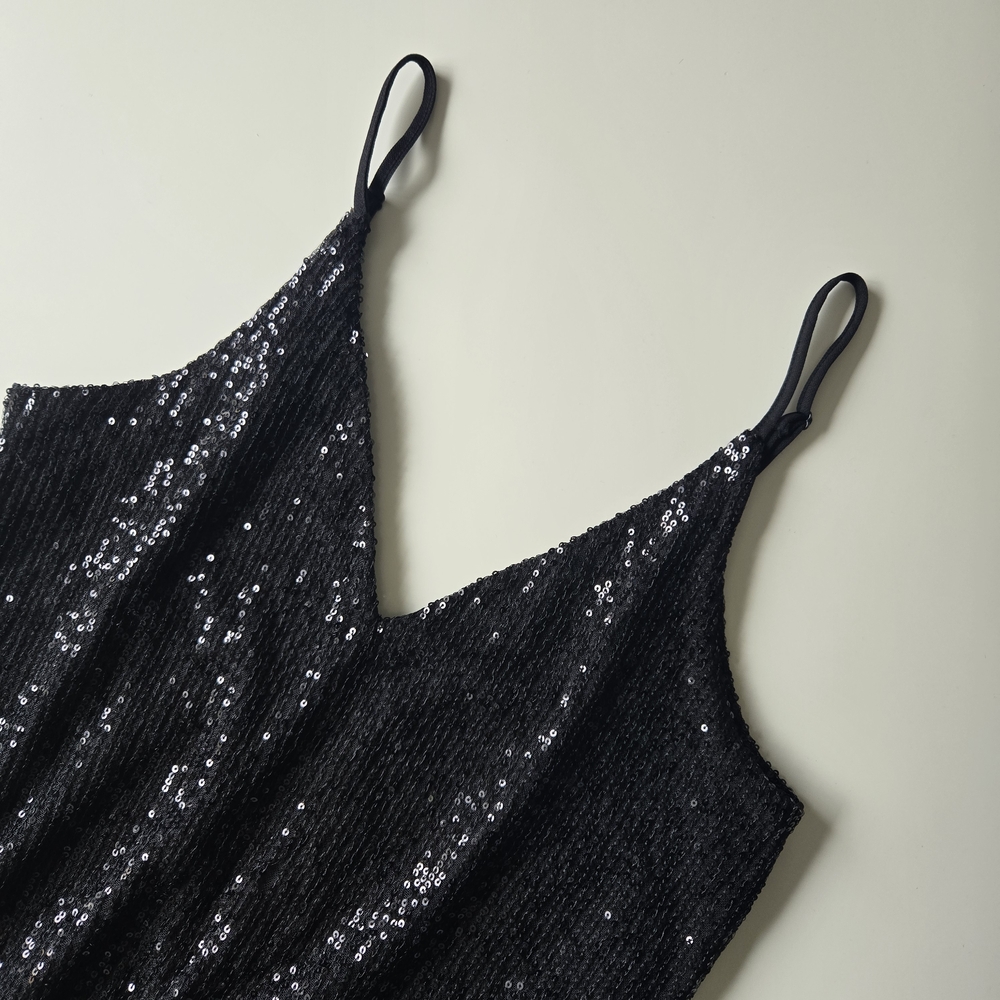 Sincerely Jules Sequin V-Neck Bodysuit - Picture 4 of 10
